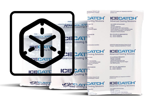 Ice pack image with a logo over the top