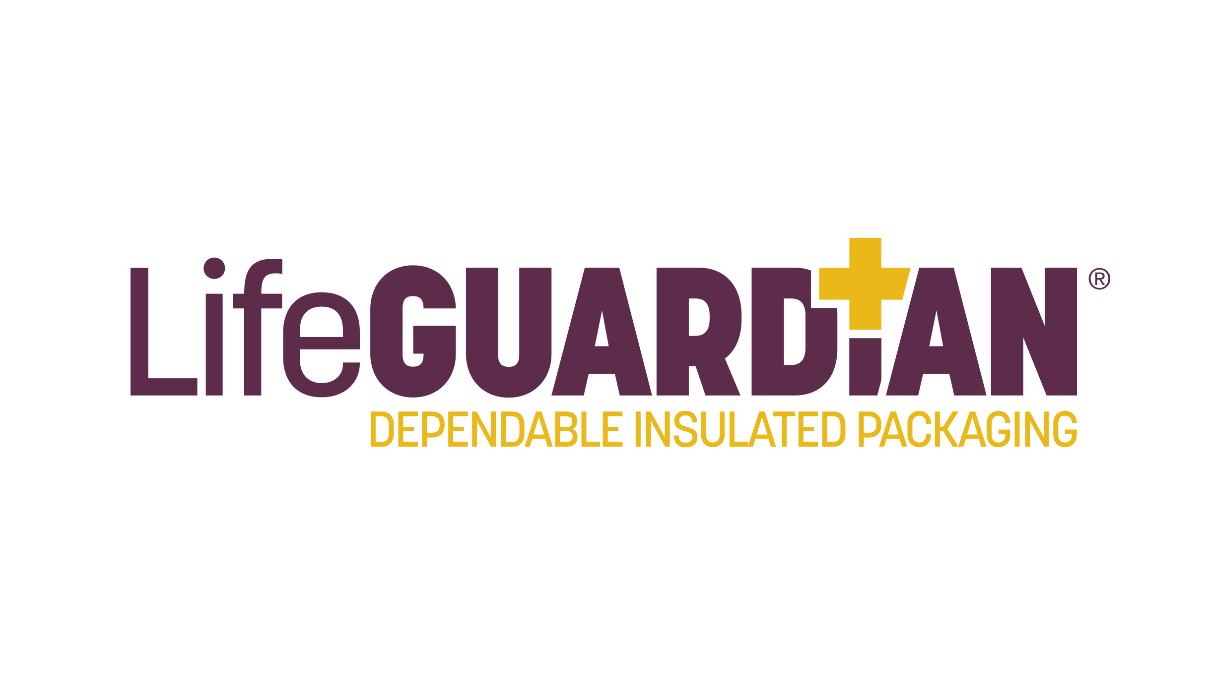 LifeGuardian logo in burgundy and yelllow
